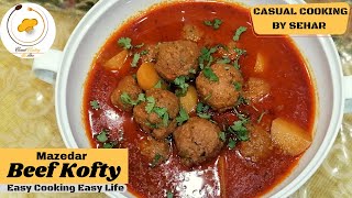 Beef Kofta Curry Recipe | Soft Kofta Aloo Recipe | Meet Balls Recipe | Casual Cooking by Sehar screenshot 2