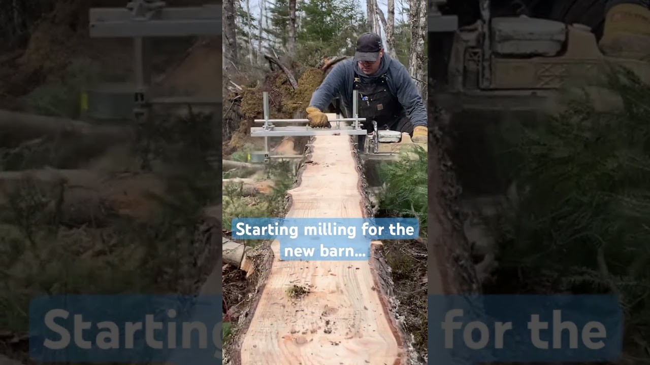 Milling lumber for the new mini barn 