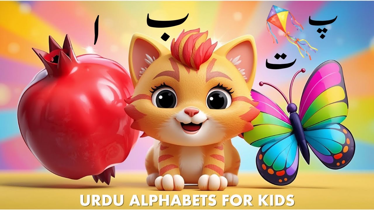 Urdu Alphabets Rhymes | Alf Bay Pay Song | Kids Learning Videos | Urdu Qaida