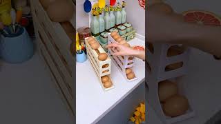 Maximize Your Fridge Space:  4 Tiers Rolling Egg Holder Wealth