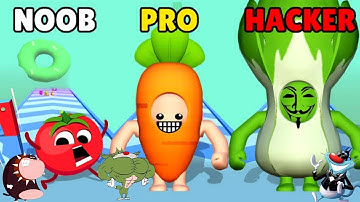NOOB vs PRO vs HACKER Fruit Rush Android iOS Oggy And Jack Voice