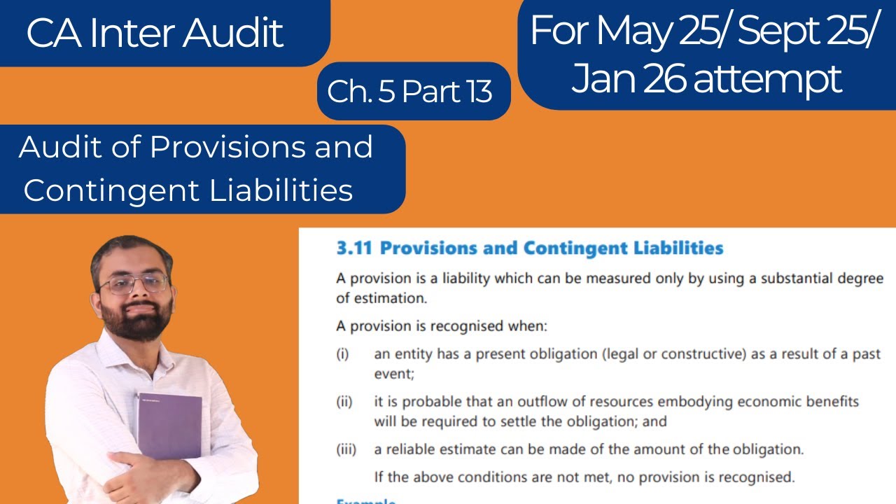 Audit of Provisions and Contingent Liabilities | CA Inter Audit Ch. 5 | May 25, Sept 25, Jan 26