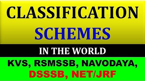 Library And Society | Classification Schemes in The World