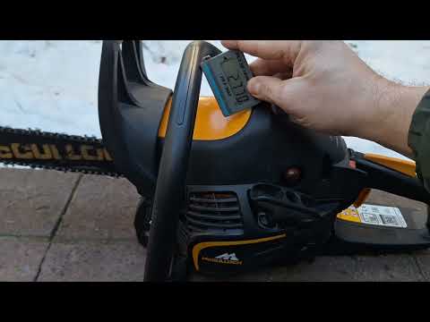 McCulloch CS380 chainsaw 🇺🇲😎 idle speed measurement #McCulloch 