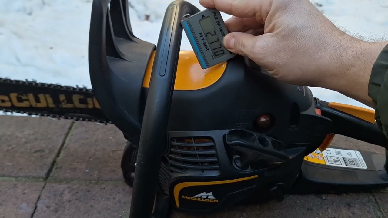McCulloch CS380 chainsaw 🇺🇲😎 idle speed measurement 