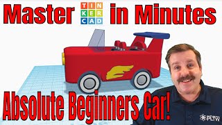 Absolute Beginner Tinkercad Car Tutorial for 2022 | Shortcuts & More