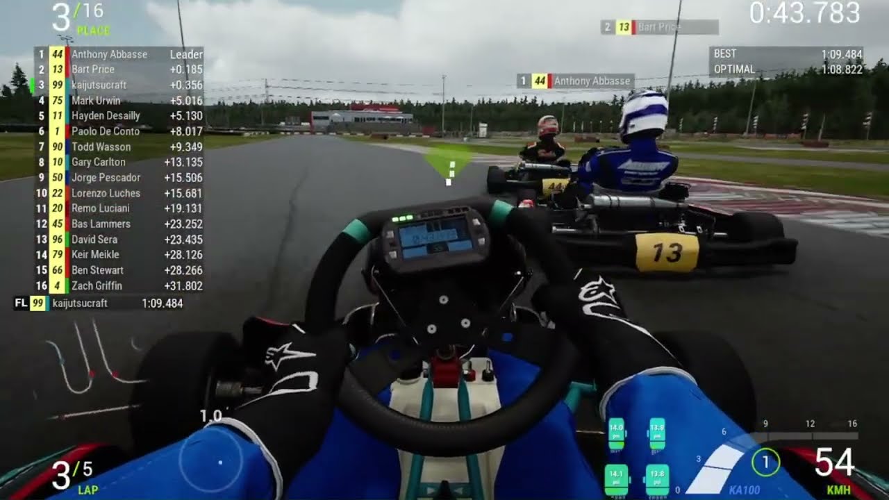 My first 10 laps of KartKraft