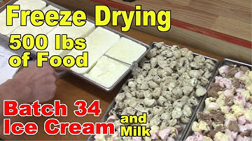 Freeze Drying Your First 500 lbs of Food - Batch 34 - Ice Cream and Milk
