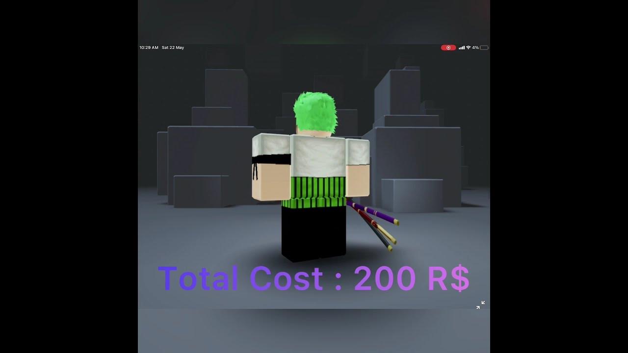 HOW TO MAKE RORONOA ZORO (TIME SKIP) IN ROBLOX 