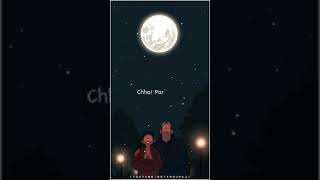 Tujhe Chand Ke Bahane Dekhu || Whatsapp Status || Full Screen || Lyrics ||