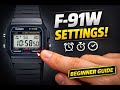 Casio F-91W Tutorial | Time, Alarm &amp; Stopwatch Settings Explained