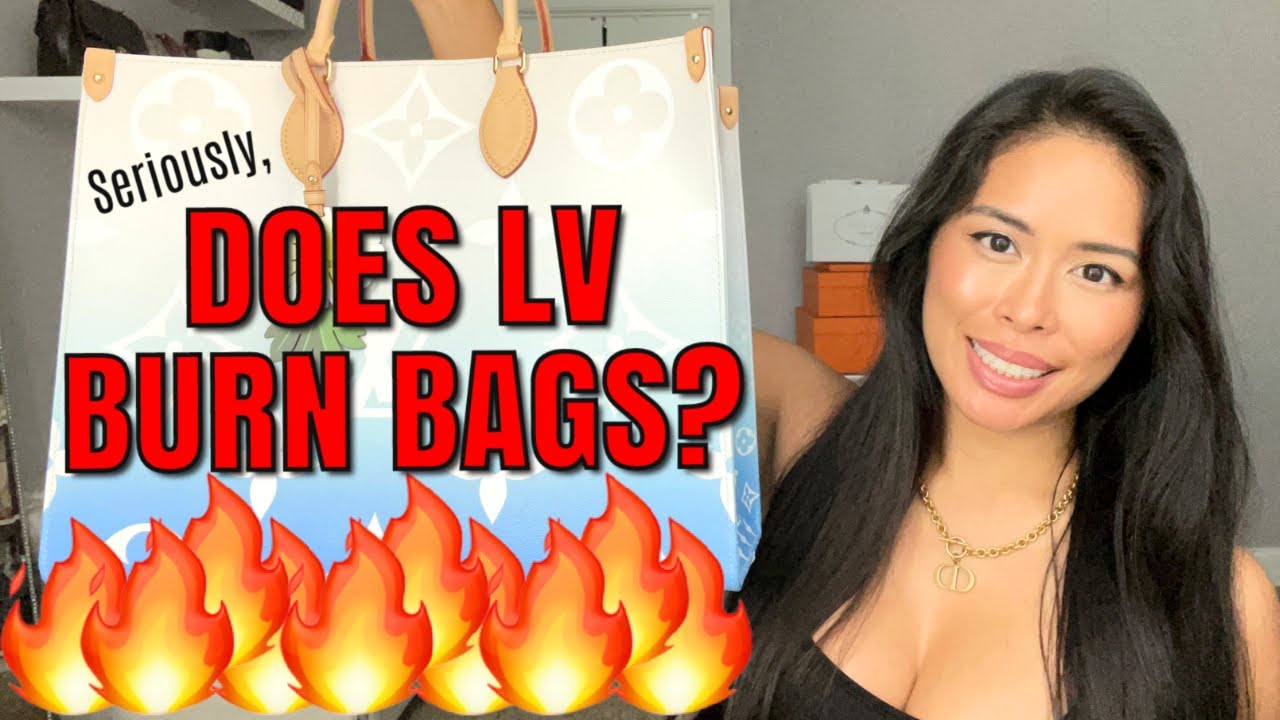 louis vuitton burning bags