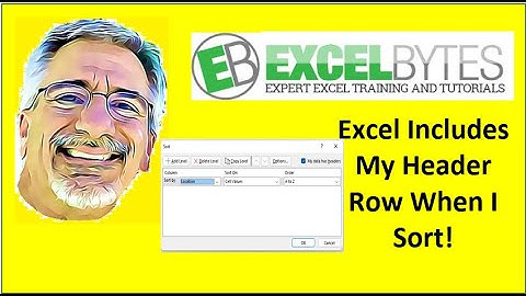 Excel Includes My Header Row When I Sort!