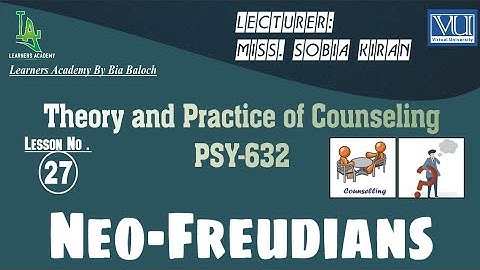 Theory and Practice of Counseling (PSY632) VU Urdu | Lecture No. 27 | Learners Academy By Bia Baloch