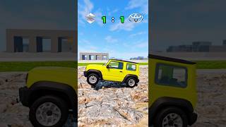 Maruti Suzuki Jimny 🆚️ Fortuner Legender 🚗 Jumping &amp; Breking Test 💥🔥 in BeamNG.drive! #beamngdrive