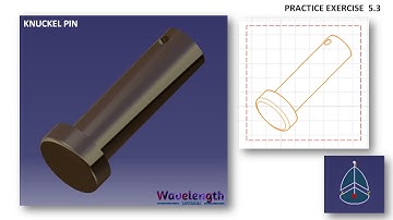 KNUCKEL PIN Catia V5 |  KNUCKEL JOINT DESIGN | Catia V5 Part Design Exercise | Practice Exercise 5.4