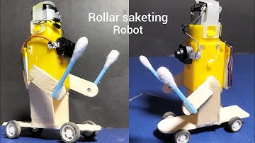 How to make a roller Skating robot | Simple Walking Robot at Home | Gear Projects with Mr Ahmad