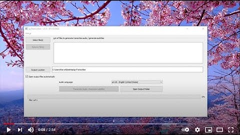 [Tutorial] pytranscribe - a free tool to generate transcripts or subtitles for audio or videos