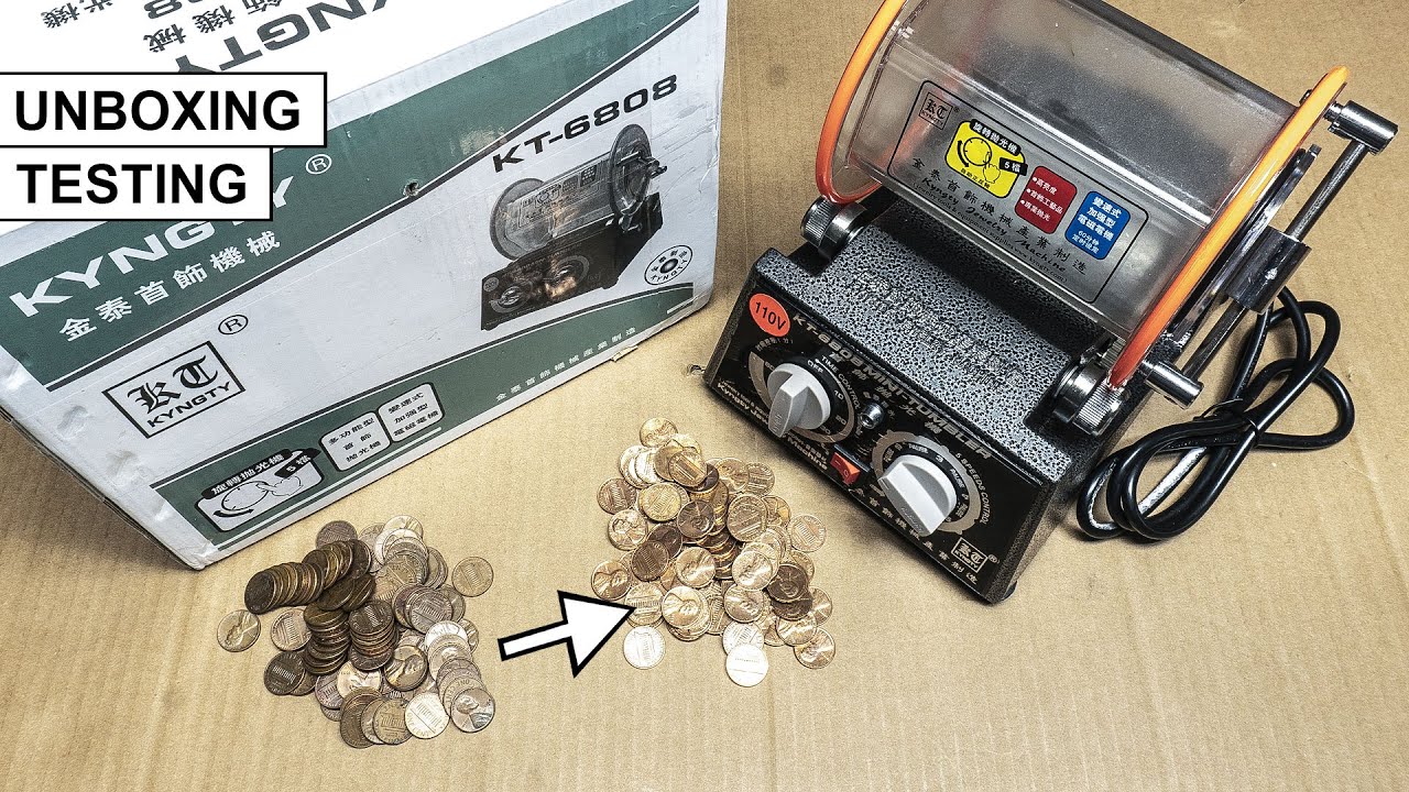 Mini Jewelry Polisher KT-6808 Tumbler Rotary 3kg Machine Unboxing & Testing