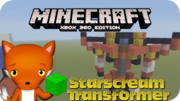MineCraft 3D Pixel Art Tutorial - Starscream Transformer