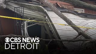 High winds, hail and lightning cause damage, power outages in Metro Detroit