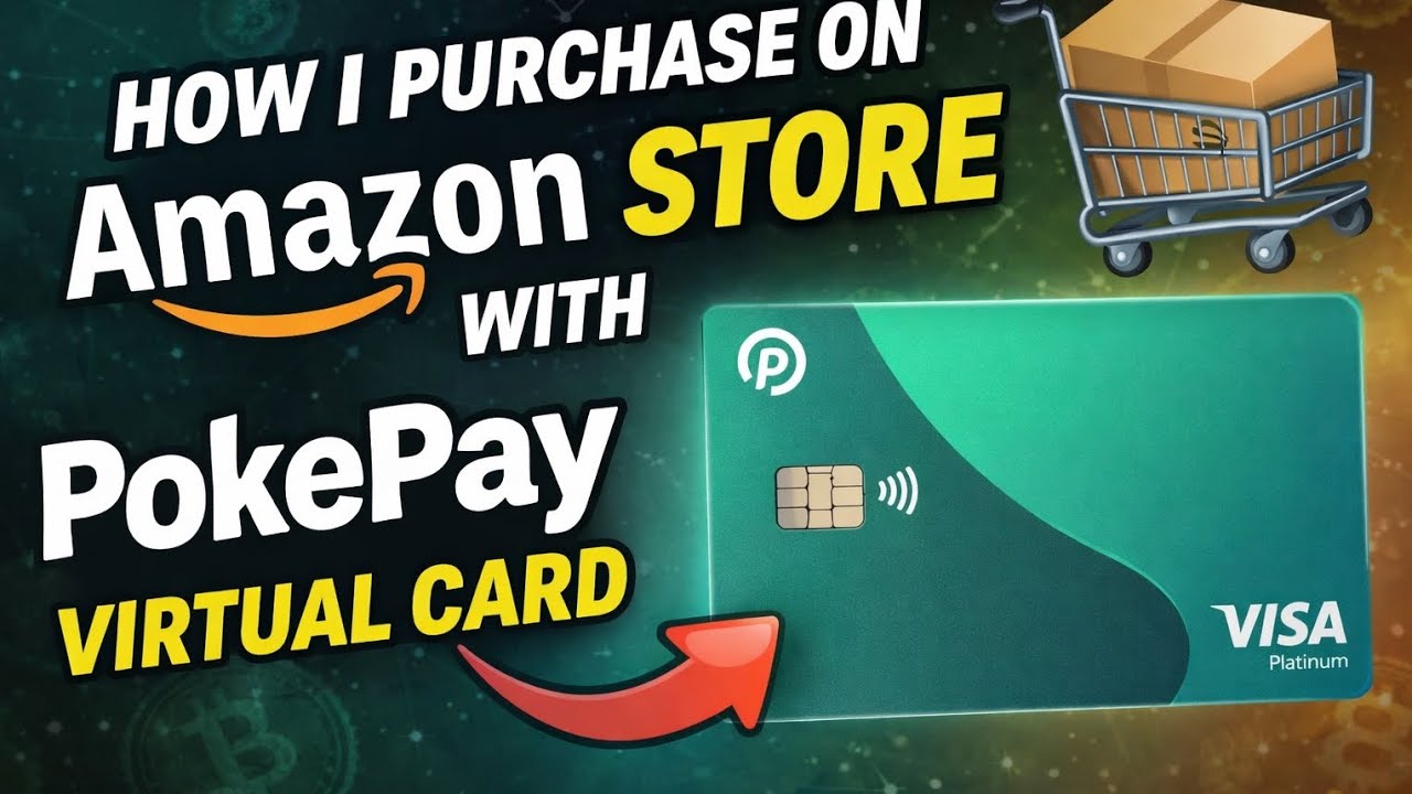 How I Buy on Amazon Using a Crypto Virtual Card (PokePay) | Get free $5 Virtual Card Use link below