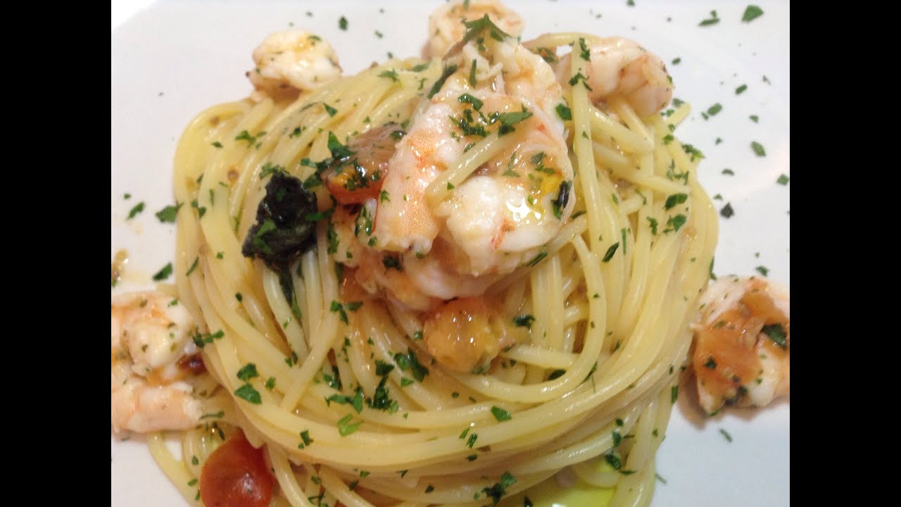 Espaguetis con Camarón