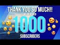 WE REACHED 1000 SUBS!!!!