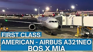 TRIP REPORT | American Airlines - Airbus A321neo - Boston Logan (BOS) to Miami (MIA) | First Class