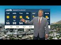 Hot, sunny, & smoky - Monday night forecast