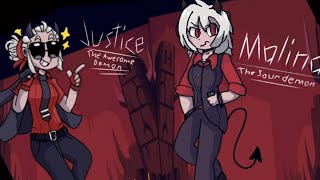 Malina and justice B) | helltaker| speedpaint