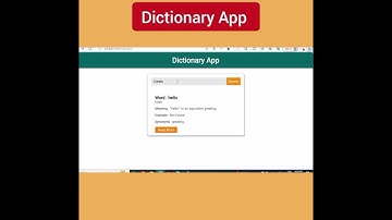 Dictionary App Using HTML CSS and JavaScript #shorts #short #javascript #youtubeshorts