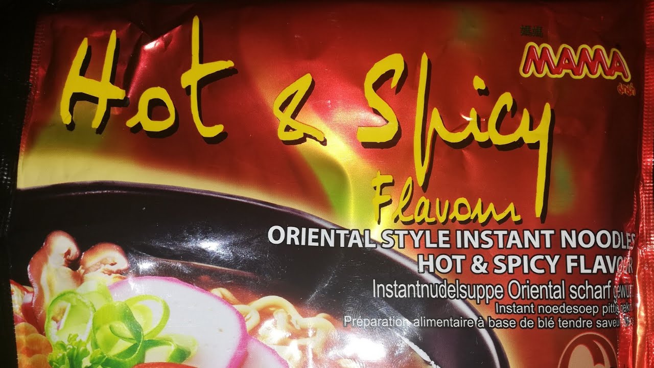 MAMA Hot and Spicy flavour Oriental style instant noodles with homemade