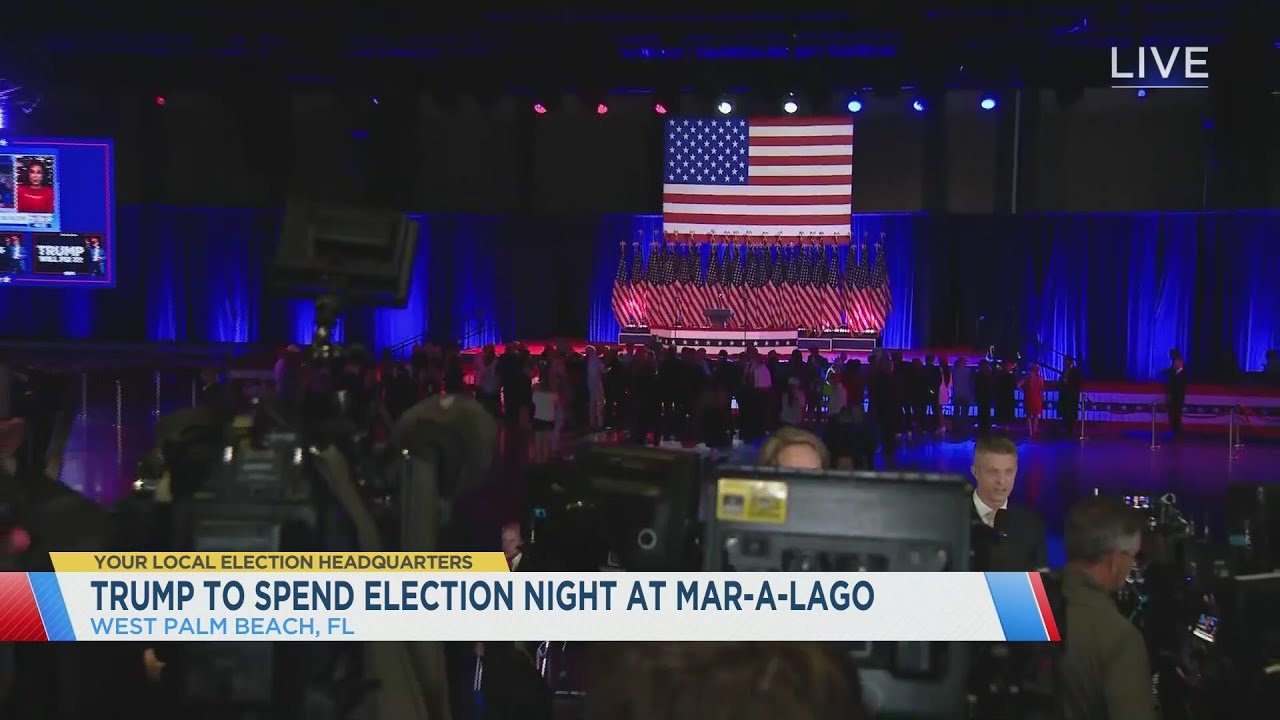 Trump to spend election night at Mar-a-Lago - YouTube