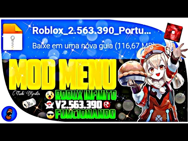 ROBLOX MOD APK COM ROBUX INFINITO FUNCIONA DE VERDADE 