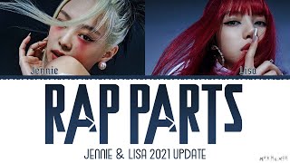 JENNIE & LISA - Rap Parts - Lyrics (2021 Update)