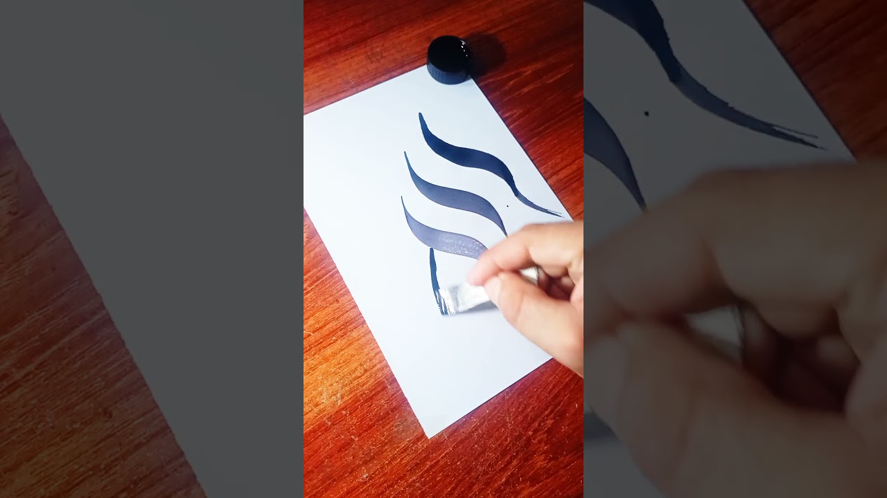 Allah Name Lettering With a Simple Craft Stick | Arabic Art #Shorts