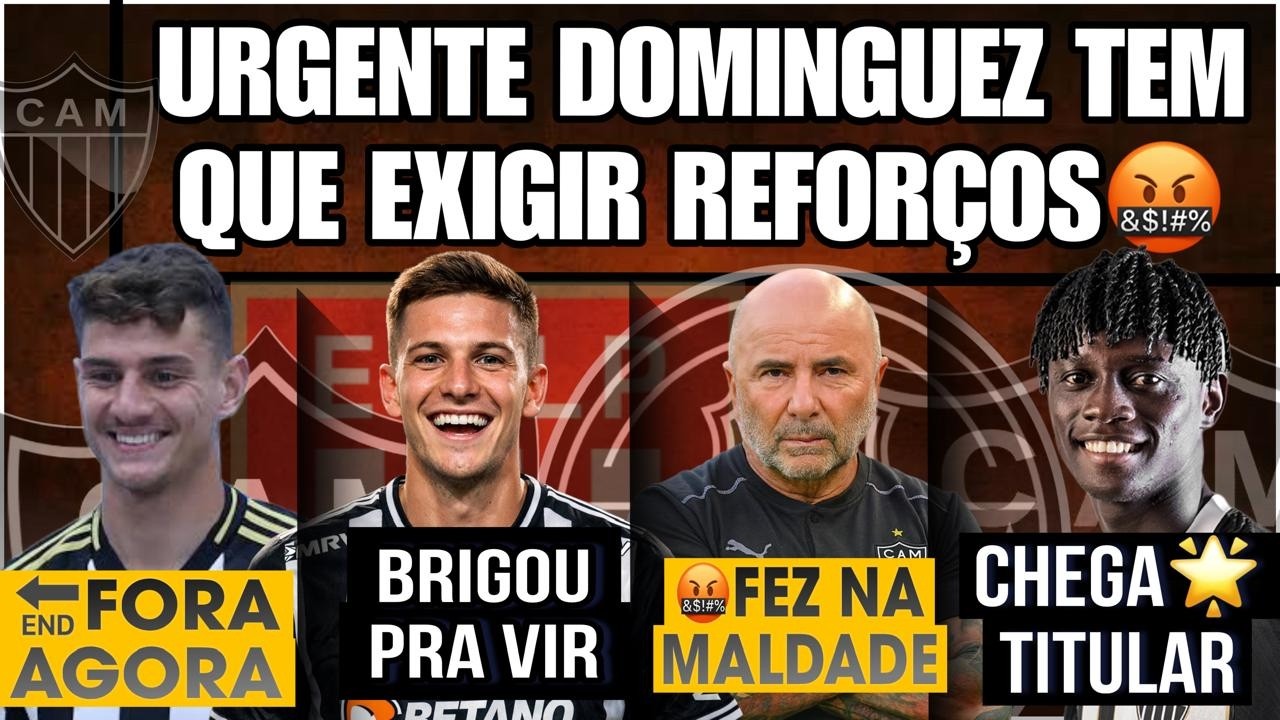 😱DOMNGUEZ EXIGE REFORÇOS🔥LOMONACO BRIGA PRA VIR🚨FEZ NA MALDADE❌FORA AGORA🛑CHEGA TITULAR
