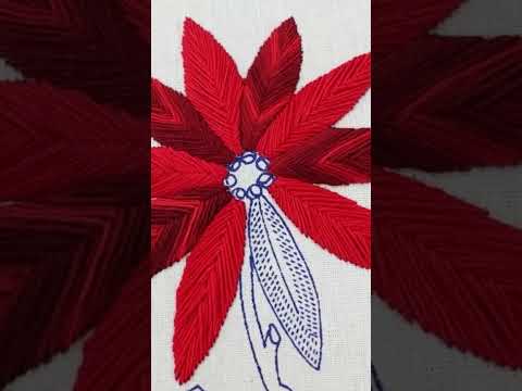 Bordado de flores #bordandoarte #embroidery #bordadofantasia #stitching #bordar #bordadoamano
