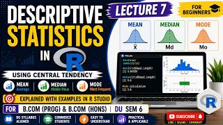 Central Tendency in R Studio | Descriptive Statistics Tutorial with Examples