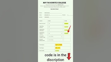 Student Marksheet Web App : Calculate Subject Marks And Grade Using JavaScript