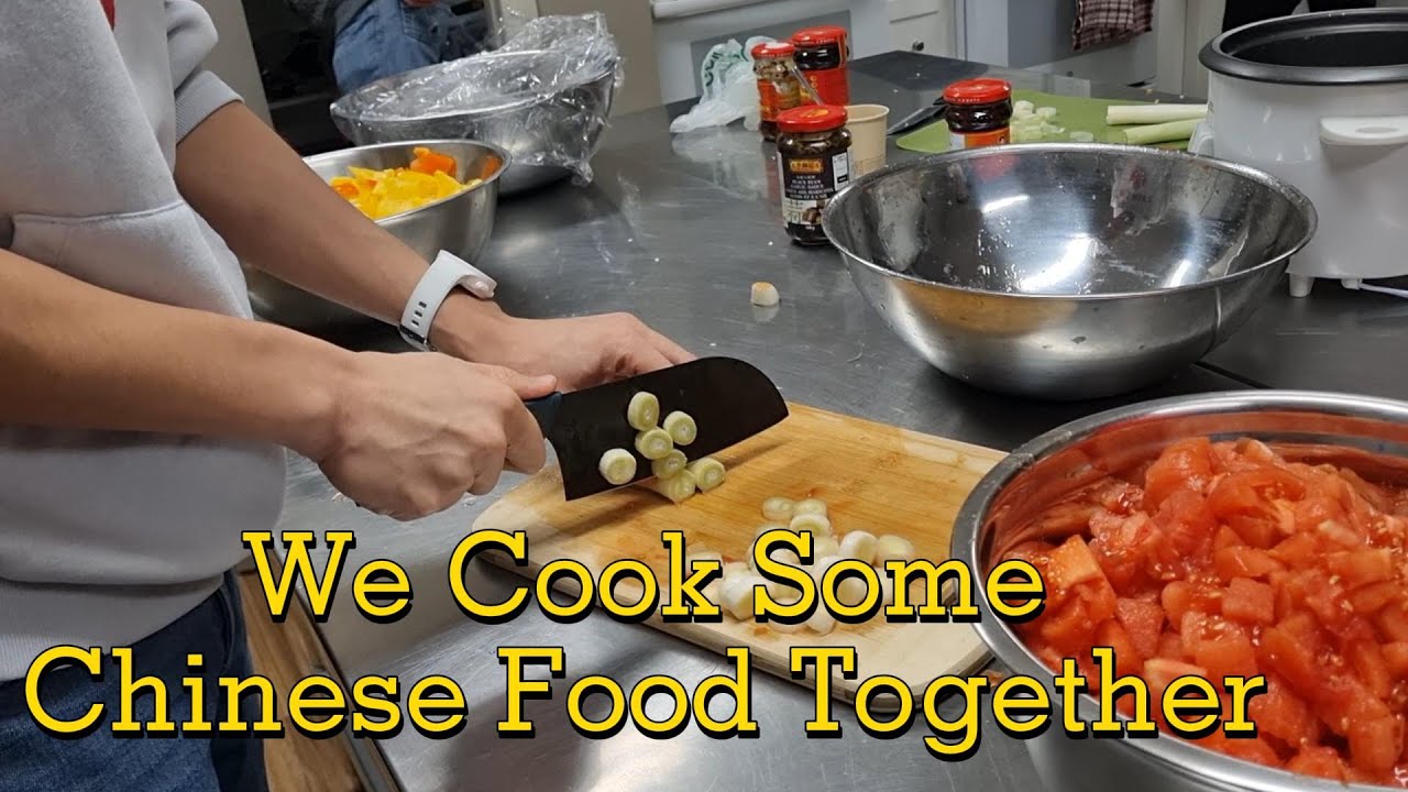 Me and others cook some Chinese food in our Community Kitchen