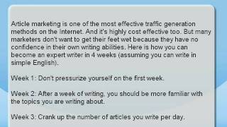 Full Article Writing Guide - How to Become an Expert Article Writer in 4 Weeks Update