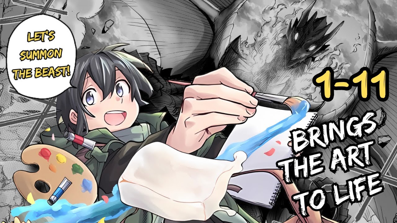 [1-11] Stranded Boy’s Drawings Come to Life—Beasts, Homes, and a Paradise!? | Manga Recap