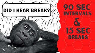 90 sec beep INTERVALS 🤸‍♂️ with 15 sec BREAKS 🍹 | V1