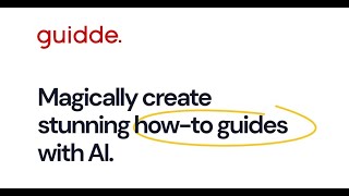 Knowledge Base Documentation made simple with AI using Guidde