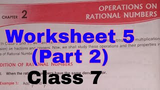 D.A.V|| Worksheet 5|| Part 2|| Chapter 2 || Class 7
