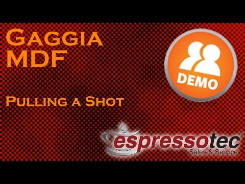 Gaggia MDF - Pulling a Shot