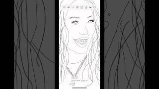 Tracing Bunnie Xo #inspirational #drawing #bunniexo #art #glamourous #celebrity