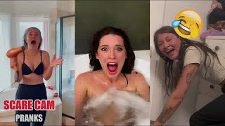 😈🤣 BEST SCARE CAM Priceless Reactions 2024#09 | Funny Videos TikTok🤣🤣 | Scare Cam Pranks